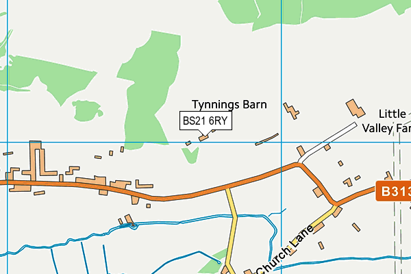 Tickenham Golf Club map (BS21 6RY) - OS VectorMap District (Ordnance Survey)