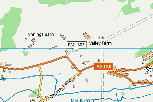 BS21 6RZ map - OS VectorMap District (Ordnance Survey)