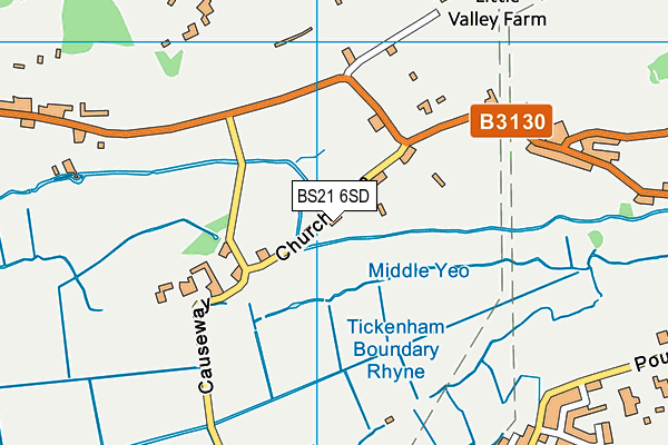 BS21 6SD map - OS VectorMap District (Ordnance Survey)