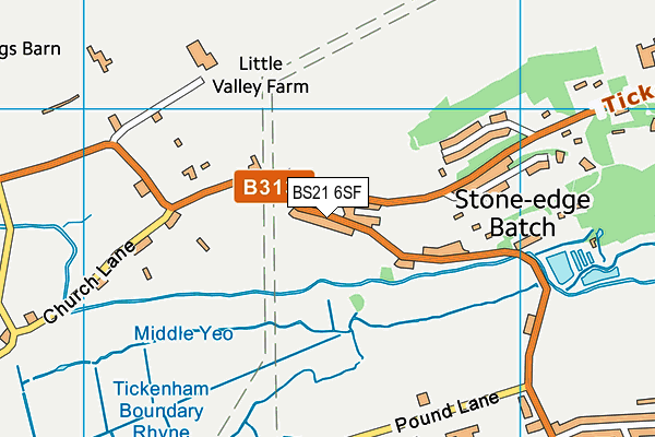 BS21 6SF map - OS VectorMap District (Ordnance Survey)