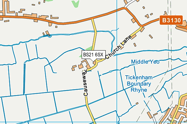 BS21 6SX map - OS VectorMap District (Ordnance Survey)