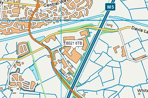 BS21 6TB map - OS VectorMap District (Ordnance Survey)