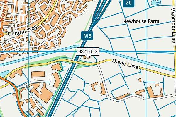 BS21 6TG map - OS VectorMap District (Ordnance Survey)