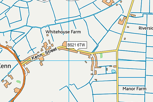 BS21 6TW map - OS VectorMap District (Ordnance Survey)