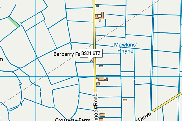 BS21 6TZ map - OS VectorMap District (Ordnance Survey)