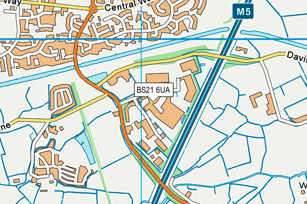BS21 6UA map - OS VectorMap District (Ordnance Survey)