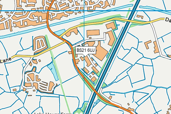 BS21 6UJ map - OS VectorMap District (Ordnance Survey)