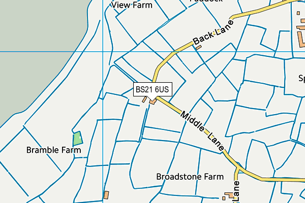 BS21 6US map - OS VectorMap District (Ordnance Survey)