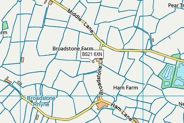 BS21 6XN map - OS VectorMap District (Ordnance Survey)