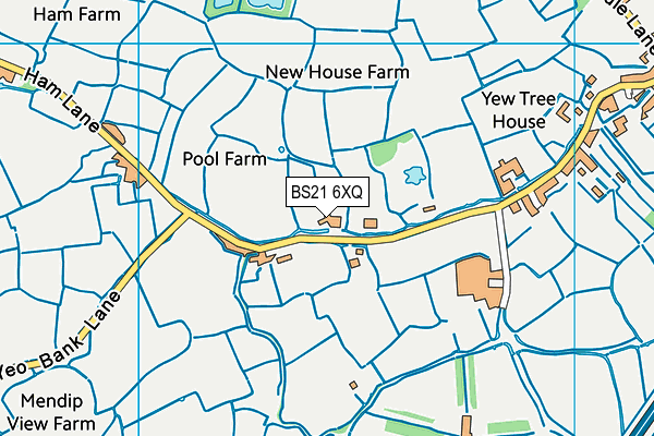 BS21 6XQ map - OS VectorMap District (Ordnance Survey)