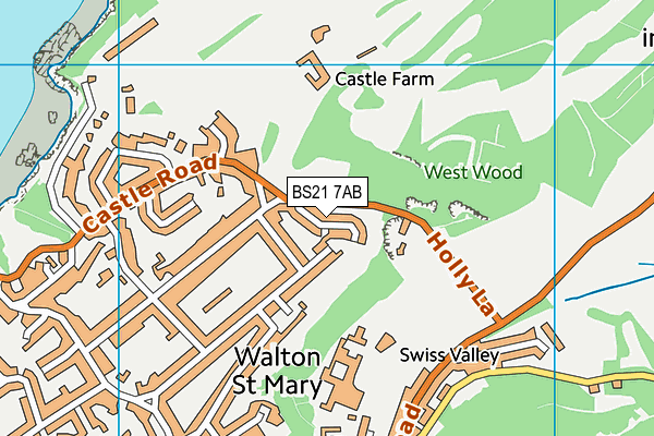 BS21 7AB map - OS VectorMap District (Ordnance Survey)