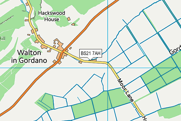 BS21 7AH map - OS VectorMap District (Ordnance Survey)