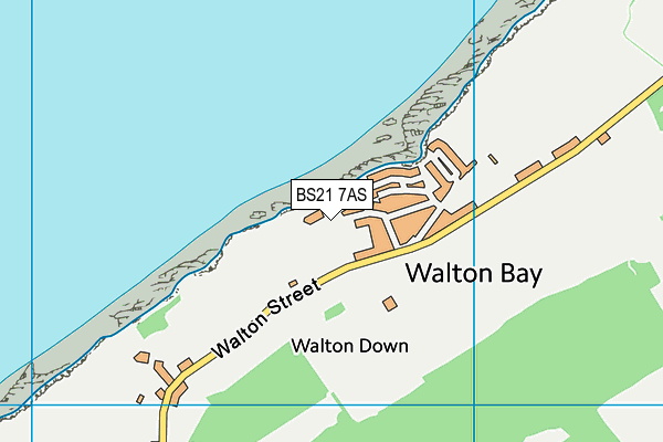 BS21 7AS map - OS VectorMap District (Ordnance Survey)