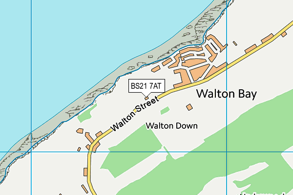 BS21 7AT map - OS VectorMap District (Ordnance Survey)