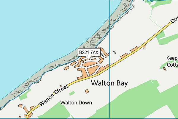 BS21 7AX map - OS VectorMap District (Ordnance Survey)
