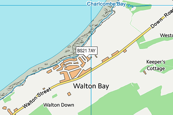 BS21 7AY map - OS VectorMap District (Ordnance Survey)