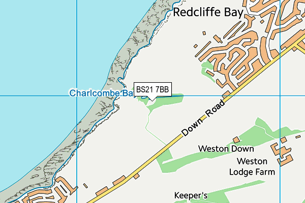 BS21 7BB map - OS VectorMap District (Ordnance Survey)