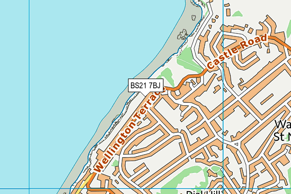 BS21 7BJ map - OS VectorMap District (Ordnance Survey)