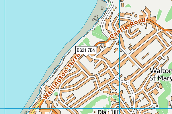 BS21 7BN map - OS VectorMap District (Ordnance Survey)