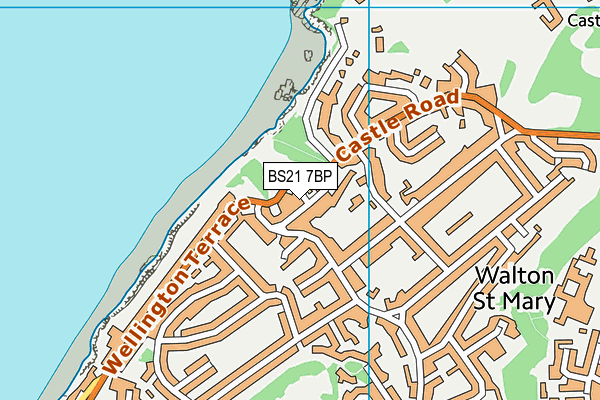 BS21 7BP map - OS VectorMap District (Ordnance Survey)