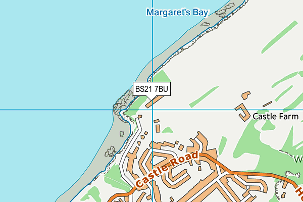 BS21 7BU map - OS VectorMap District (Ordnance Survey)