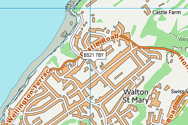 BS21 7BY map - OS VectorMap District (Ordnance Survey)