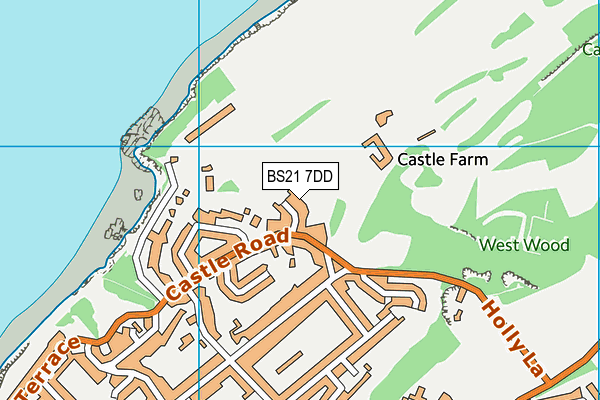 BS21 7DD map - OS VectorMap District (Ordnance Survey)