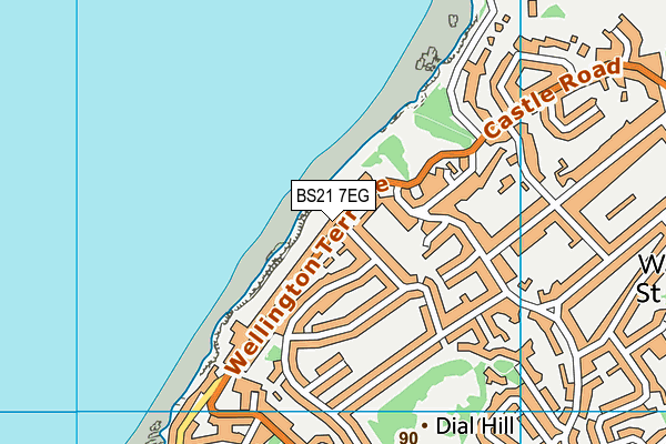 BS21 7EG map - OS VectorMap District (Ordnance Survey)