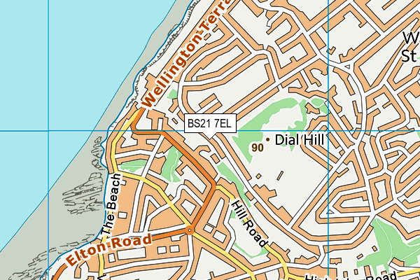 BS21 7EL map - OS VectorMap District (Ordnance Survey)