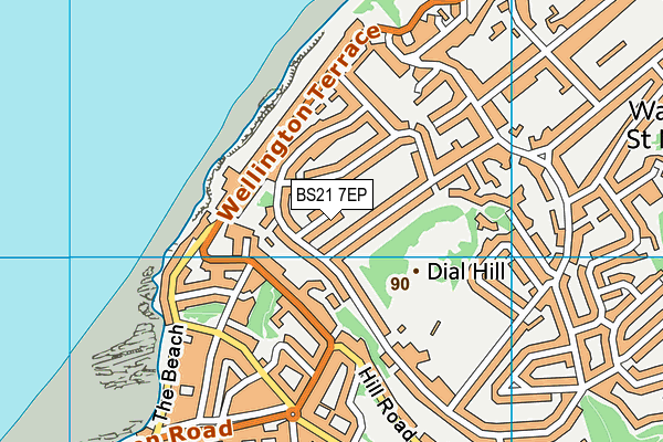 BS21 7EP map - OS VectorMap District (Ordnance Survey)
