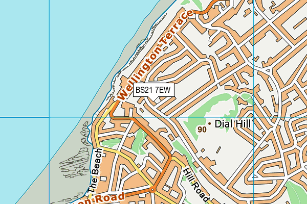 BS21 7EW map - OS VectorMap District (Ordnance Survey)