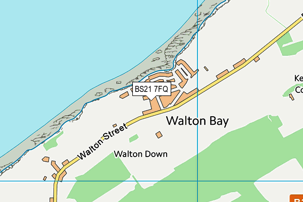 BS21 7FQ map - OS VectorMap District (Ordnance Survey)