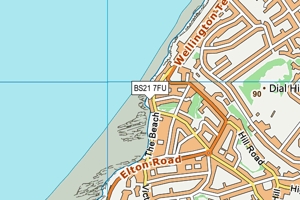 BS21 7FU map - OS VectorMap District (Ordnance Survey)