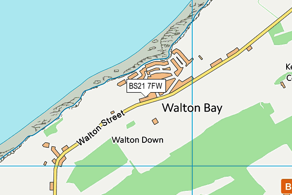 BS21 7FW map - OS VectorMap District (Ordnance Survey)
