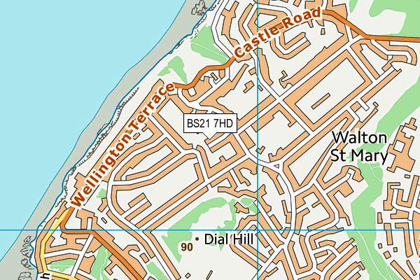 BS21 7HD map - OS VectorMap District (Ordnance Survey)