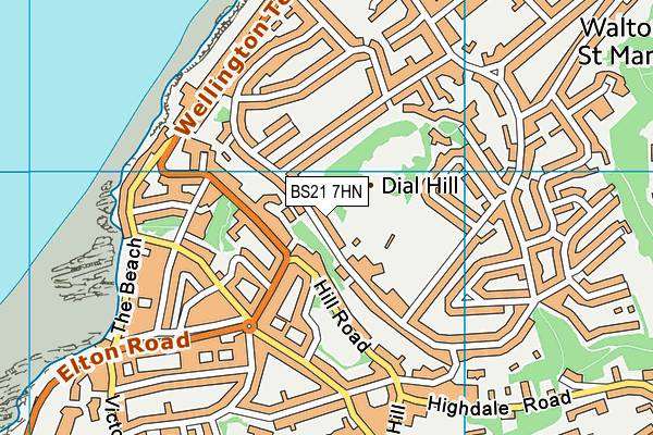 BS21 7HN map - OS VectorMap District (Ordnance Survey)
