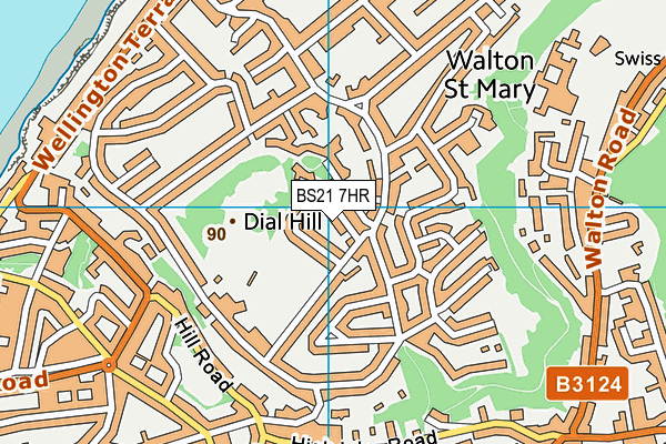 BS21 7HR map - OS VectorMap District (Ordnance Survey)
