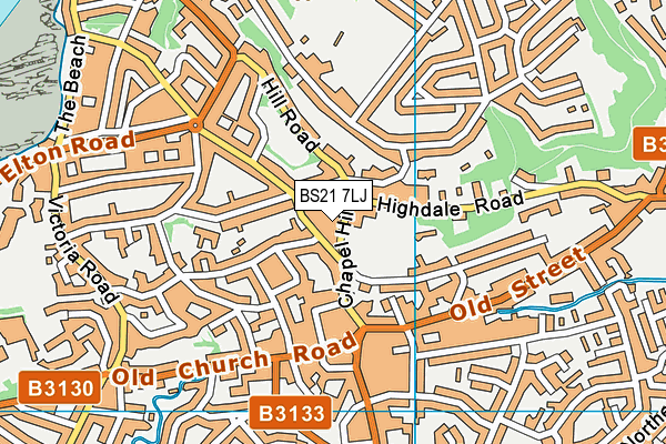 BS21 7LJ map - OS VectorMap District (Ordnance Survey)