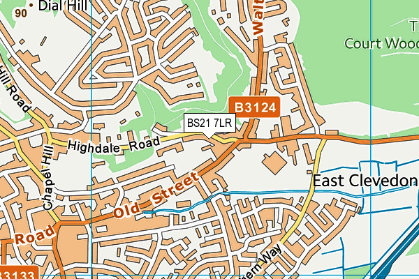 BS21 7LR map - OS VectorMap District (Ordnance Survey)