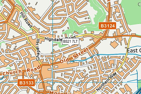 St Nicholas Chantry Primary School map (BS21 7LT) - OS VectorMap District (Ordnance Survey)