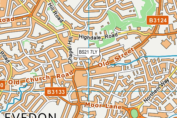 BS21 7LY map - OS VectorMap District (Ordnance Survey)