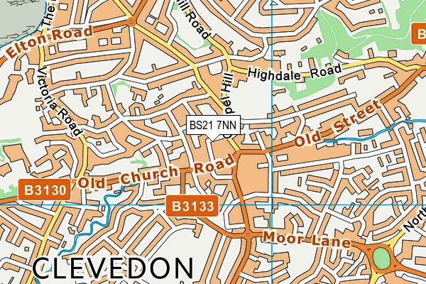 BS21 7NN map - OS VectorMap District (Ordnance Survey)