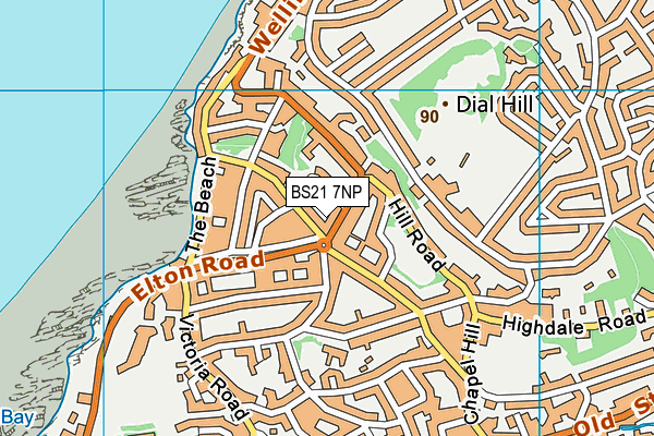 BS21 7NP map - OS VectorMap District (Ordnance Survey)