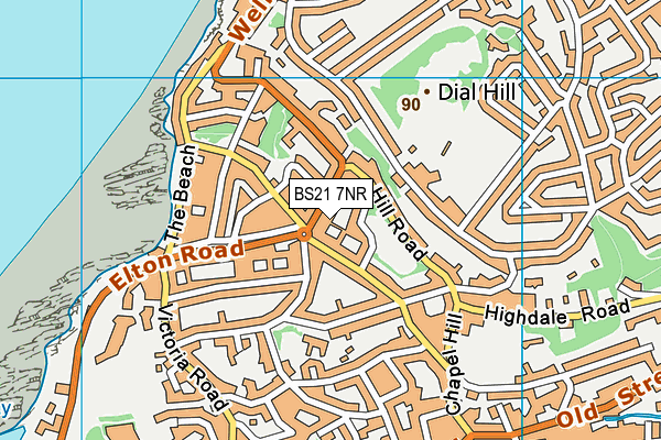 BS21 7NR map - OS VectorMap District (Ordnance Survey)