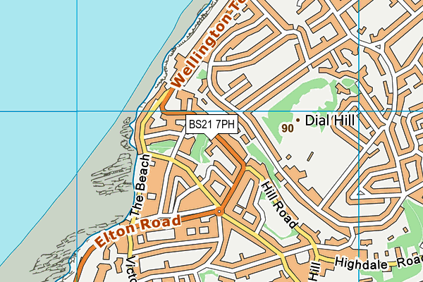 BS21 7PH map - OS VectorMap District (Ordnance Survey)