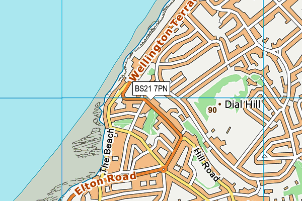 BS21 7PN map - OS VectorMap District (Ordnance Survey)