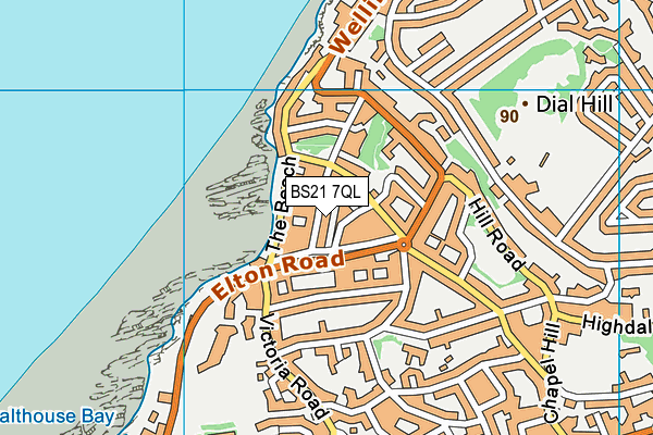 BS21 7QL map - OS VectorMap District (Ordnance Survey)