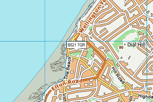 BS21 7QR map - OS VectorMap District (Ordnance Survey)