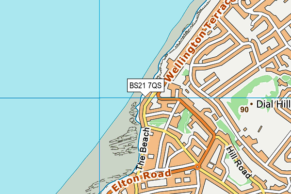 BS21 7QS map - OS VectorMap District (Ordnance Survey)