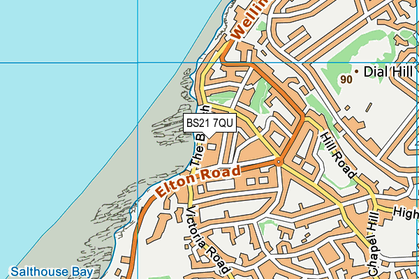 BS21 7QU map - OS VectorMap District (Ordnance Survey)